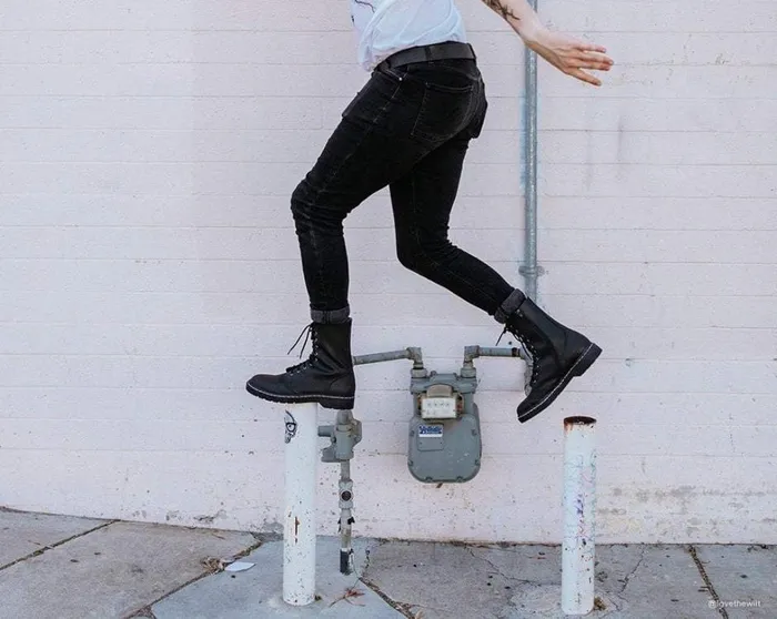 Black Faux Leather 10Eyelet Gibson Boots Men TUK Shoes Vegan Black Faux Leather 10Eyelet Gibson Boots Men TUK Shoes Vegan