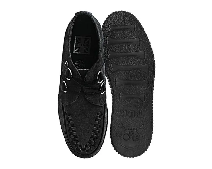 Black Faux Suede Viva Low Creeper Men TUK Shoes Vegan