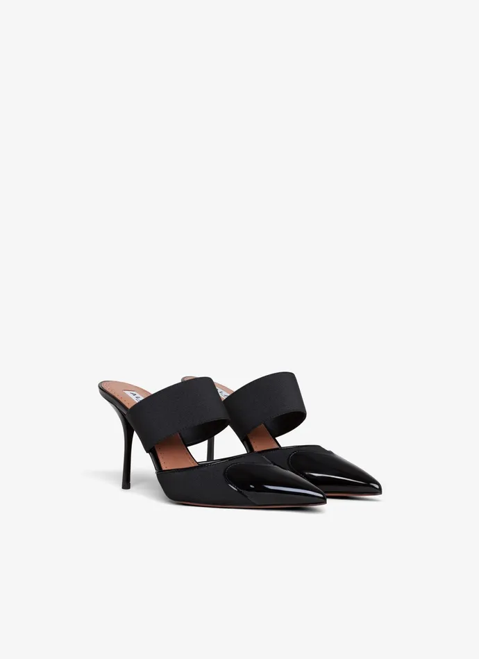 Black LE CUR MULES IN PATENT CALFSKIN Women Alaa Mules Black LE CUR MULES IN PATENT CALFSKIN Women Alaa Mules