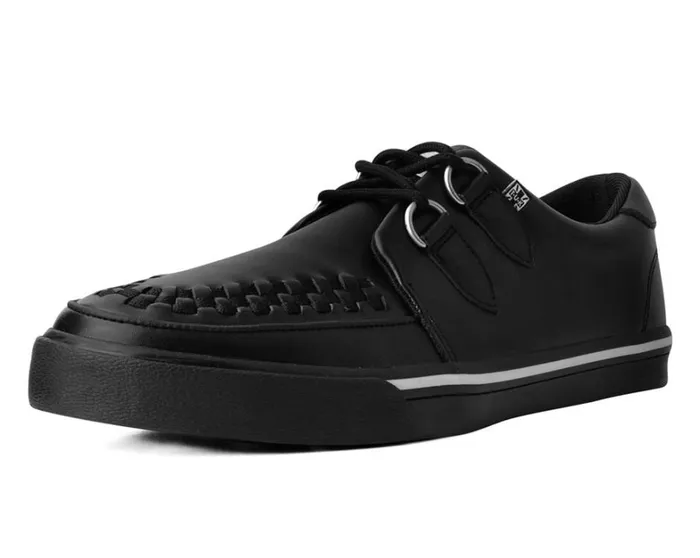 Black Leather DRing Sneaker Women TUK Shoes Sneakers
