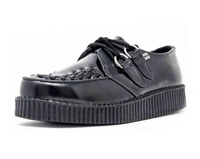 Black Leather Viva Low Creeper Men TUK Shoes Dress Shoes