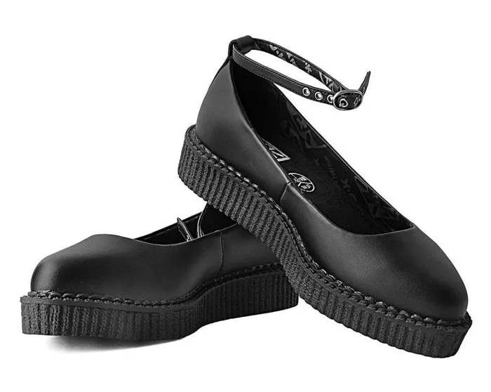 Black Mary Jane Strap Adult TUK Shoes Shoe Accessories