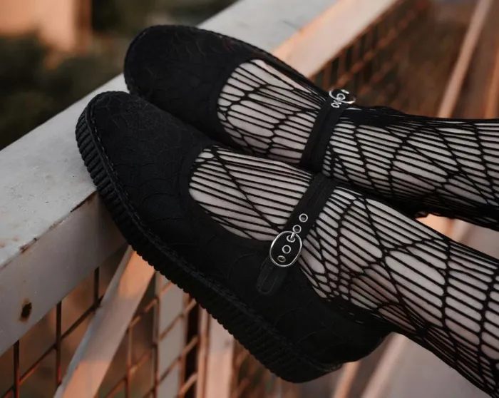 Black Mesh Web Viva Low Mary Jane Women TUK Shoes Mary Janes Black Mesh Web Viva Low Mary Jane Women TUK Shoes Mary Janes