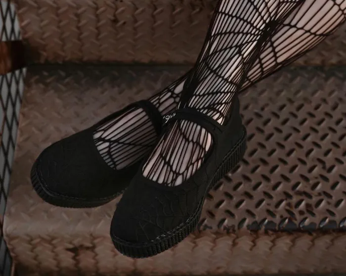Black Mesh Web Viva Low Mary Jane Women TUK Shoes Mary Janes Black Mesh Web Viva Low Mary Jane Women TUK Shoes Mary Janes