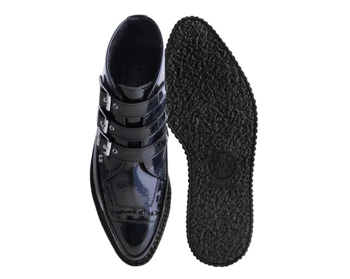 Black Prism 3Buckle Pointed Boot Men TUK Shoes Vegan Black Prism 3Buckle Pointed Boot Men TUK Shoes Vegan