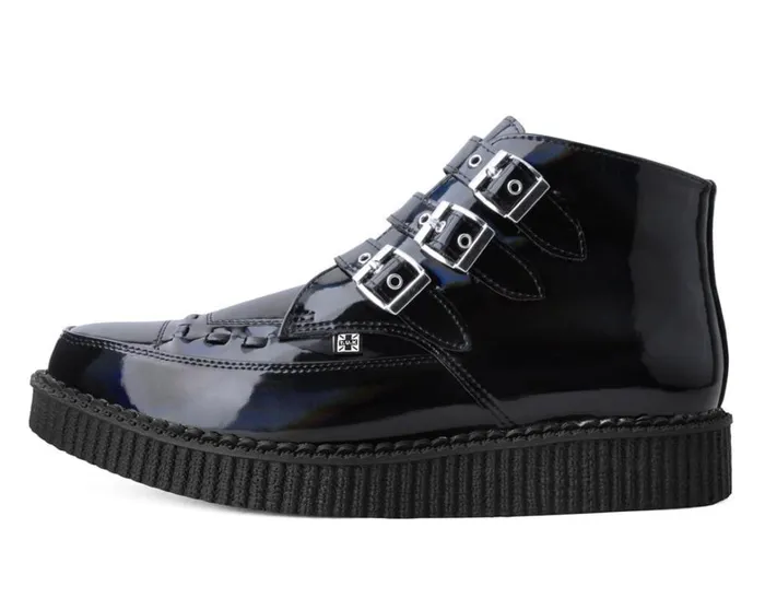 Black Prism 3Buckle Pointed Boot Men TUK Shoes Vegan Black Prism 3Buckle Pointed Boot Men TUK Shoes Vegan
