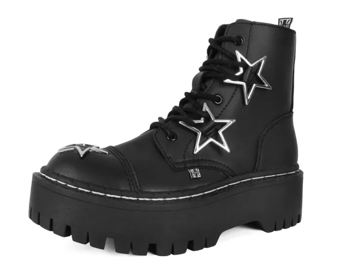 Black Star 7Eye Double Decker Boot Men TUK Shoes Boots