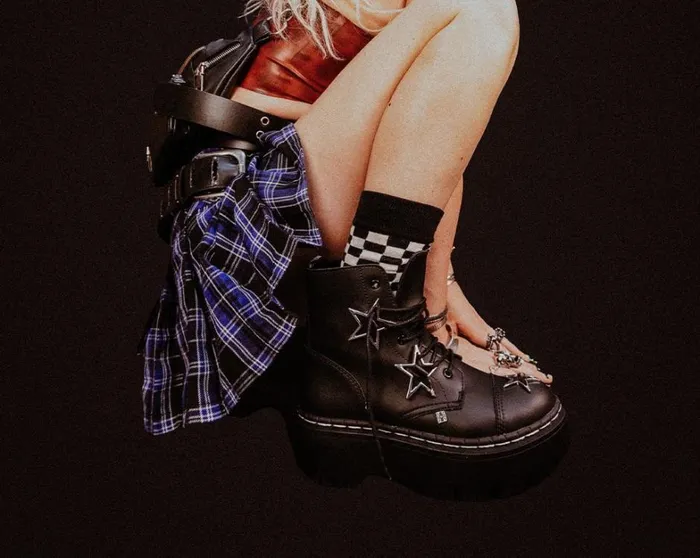 Black Star 7Eye Double Decker Boot Men TUK Shoes Boots Black Star 7Eye Double Decker Boot Men TUK Shoes Boots
