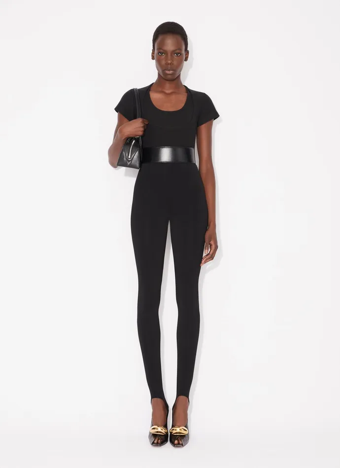 Black STRETCH LEGGING Women Alaa Bodysuits and Leggings