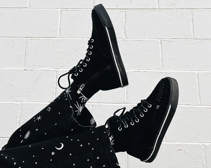 Black Suede 8Eye Sneaker Boot Men TUK Shoes Sneakers Black Suede 8Eye Sneaker Boot Men TUK Shoes Sneakers