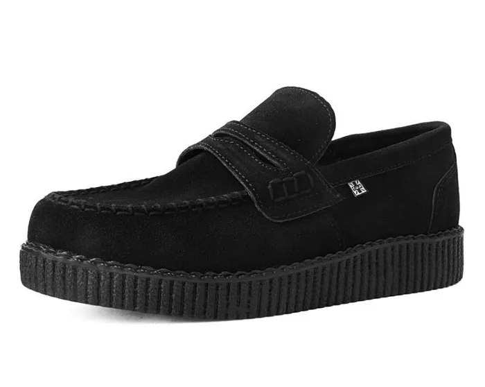 Black Suede Penny Loafer Men TUK Shoes Dress Shoes