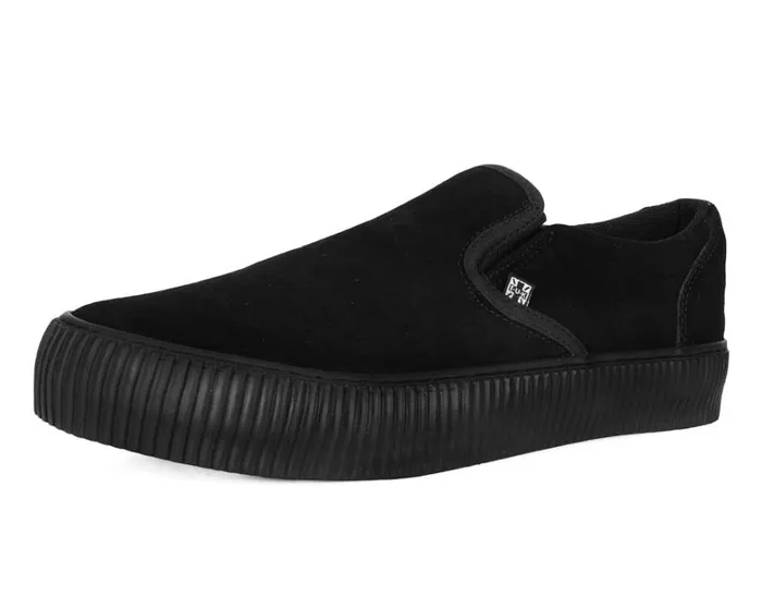 Black Suede SlipOn Creeper Sneaker Men TUK Shoes Sneakers