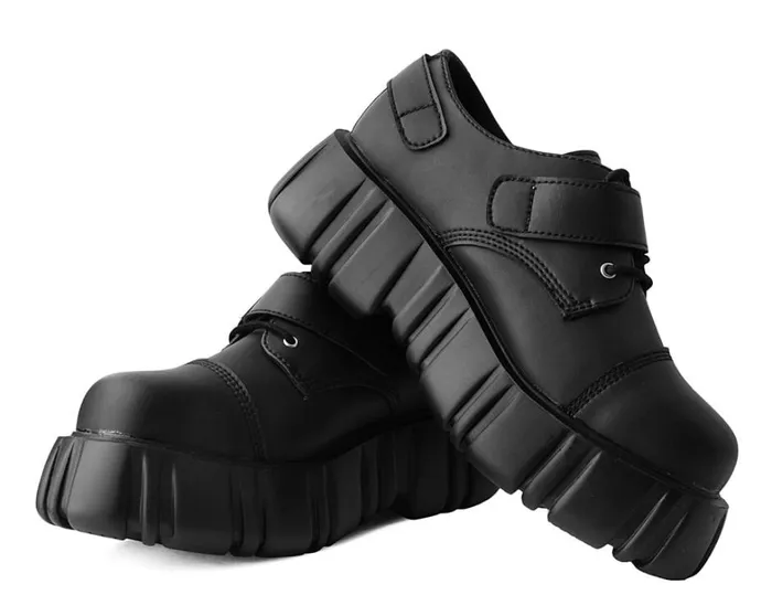 Black TUKskin 2Buckle Anarchic Airship Gibson Women TUK Shoes Vegan Black TUKskin 2Buckle Anarchic Airship Gibson Women TUK Shoes Vegan