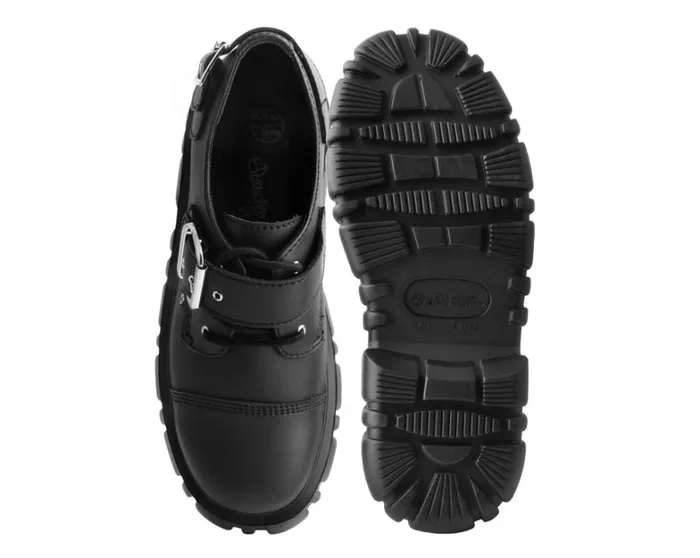 Black TUKskin 2Buckle Anarchic Airship Gibson Women TUK Shoes Vegan Black TUKskin 2Buckle Anarchic Airship Gibson Women TUK Shoes Vegan