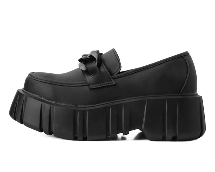 Black TUKskin Anarchic Airship Chain Loafer Women TUK Shoes Platforms Black TUKskin Anarchic Airship Chain Loafer Women TUK Shoes Platforms