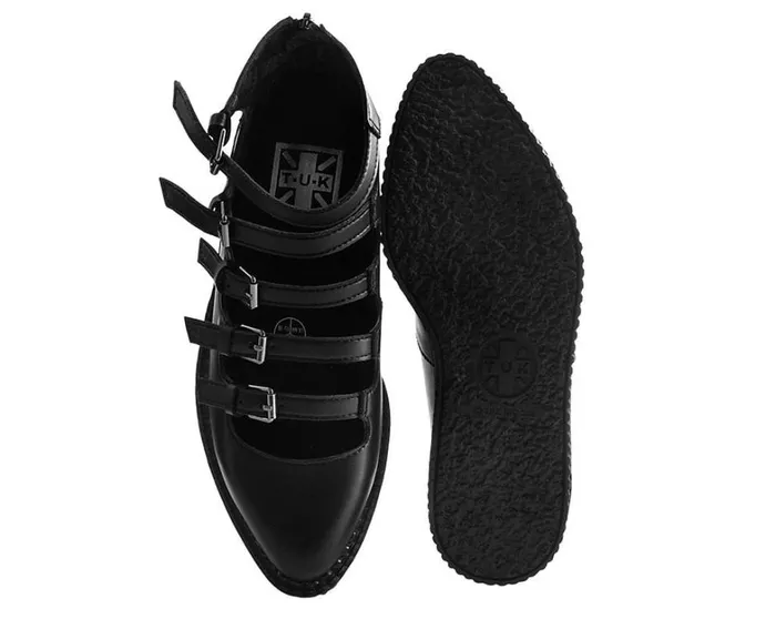 Black TUKskin MultiStrap Pointed Mary Jane Ballet Creepers Women TUK Shoes Mary Janes Black TUKskin MultiStrap Pointed Mary Jane Ballet Creepers Women TUK Shoes Mary Janes
