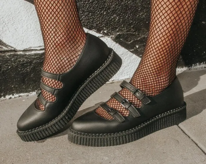 Black TUKskin Pointed 3Strap Mary Jane Women TUK Shoes Mary Janes Black TUKskin Pointed 3Strap Mary Jane Women TUK Shoes Mary Janes