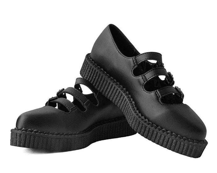 Black TUKskin Pointed 3Strap Mary Jane Women TUK Shoes Mary Janes Black TUKskin Pointed 3Strap Mary Jane Women TUK Shoes Mary Janes