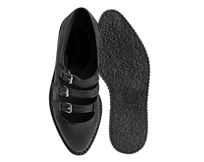 Black TUKskin Pointed 3Strap Mary Jane Women TUK Shoes Mary Janes Black TUKskin Pointed 3Strap Mary Jane Women TUK Shoes Mary Janes