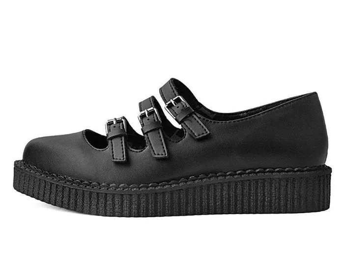 Black TUKskin Pointed 3Strap Mary Jane Women TUK Shoes Mary Janes Black TUKskin Pointed 3Strap Mary Jane Women TUK Shoes Mary Janes