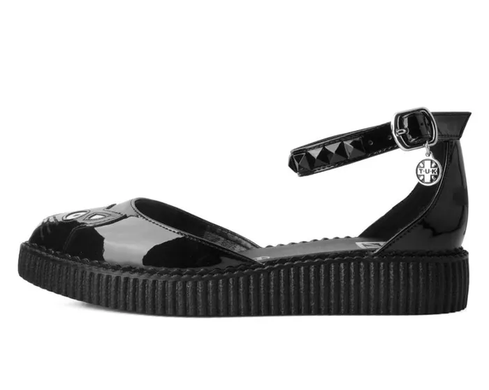 Black TUKskin Pointed Kitty Face Sandal Women TUK Shoes Mary Janes Black TUKskin Pointed Kitty Face Sandal Women TUK Shoes Mary Janes