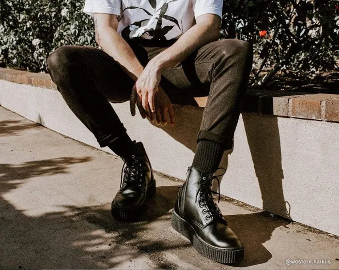 Black TUKskin Vegan Casbah Creeper Boots Men TUK Shoes Vegan Black TUKskin Vegan Casbah Creeper Boots Men TUK Shoes Vegan
