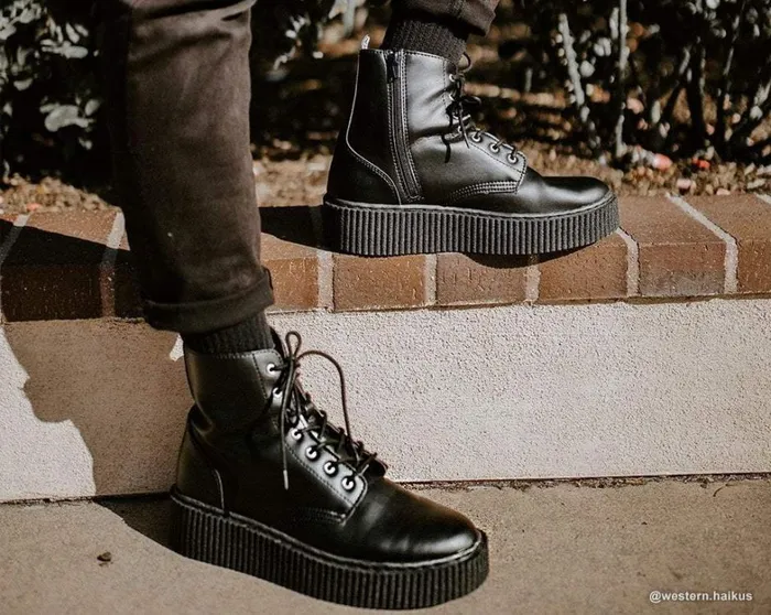 Black TUKskin Vegan Casbah Creeper Boots Men TUK Shoes Vegan Black TUKskin Vegan Casbah Creeper Boots Men TUK Shoes Vegan