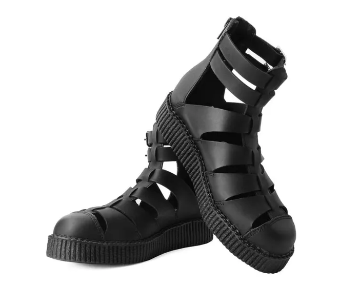 Black TUKskin Vegan Gladiator Viva Low Sole Creeper Sandals Women TUK Shoes Sandals Black TUKskin Vegan Gladiator Viva Low Sole Creeper Sandals Women TUK Shoes Sandals