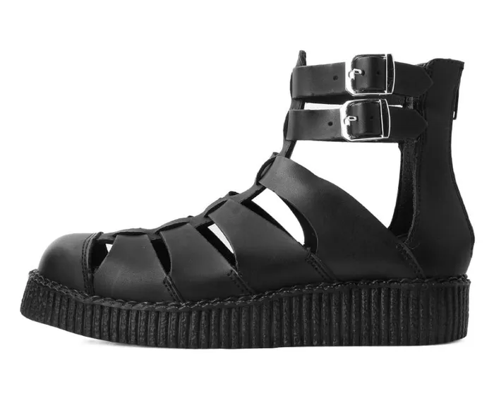 Black TUKskin Vegan Gladiator Viva Low Sole Creeper Sandals Women TUK Shoes Sandals Black TUKskin Vegan Gladiator Viva Low Sole Creeper Sandals Women TUK Shoes Sandals