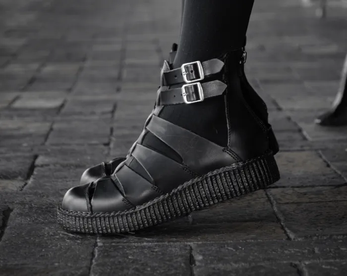 Black TUKskin Vegan Gladiator Viva Low Sole Creeper Sandals Women TUK Shoes Sandals Black TUKskin Vegan Gladiator Viva Low Sole Creeper Sandals Women TUK Shoes Sandals