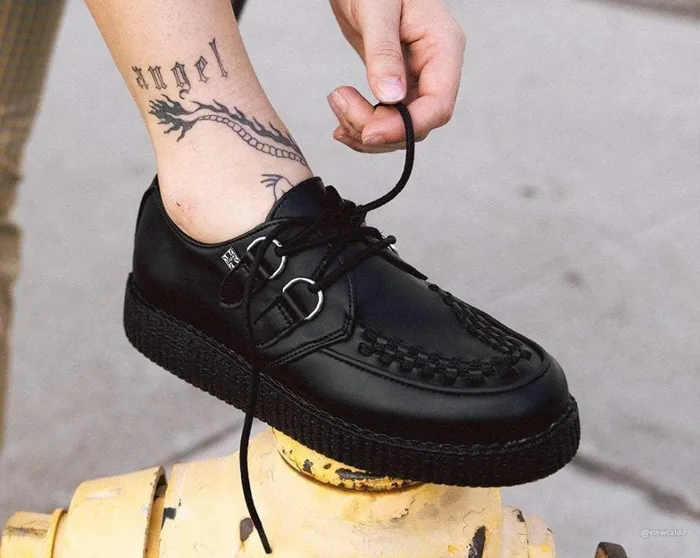 Black TUKskin Vegan Viva Low Sole Creepers Women TUK Shoes Vegan Black TUKskin Vegan Viva Low Sole Creepers Women TUK Shoes Vegan