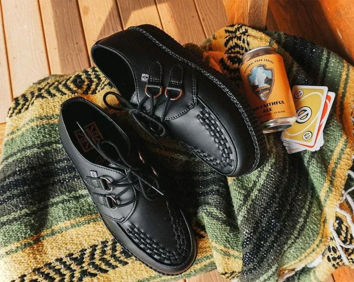 Black TUKskin Vegan Viva Low Sole Creepers Women TUK Shoes Vegan Black TUKskin Vegan Viva Low Sole Creepers Women TUK Shoes Vegan