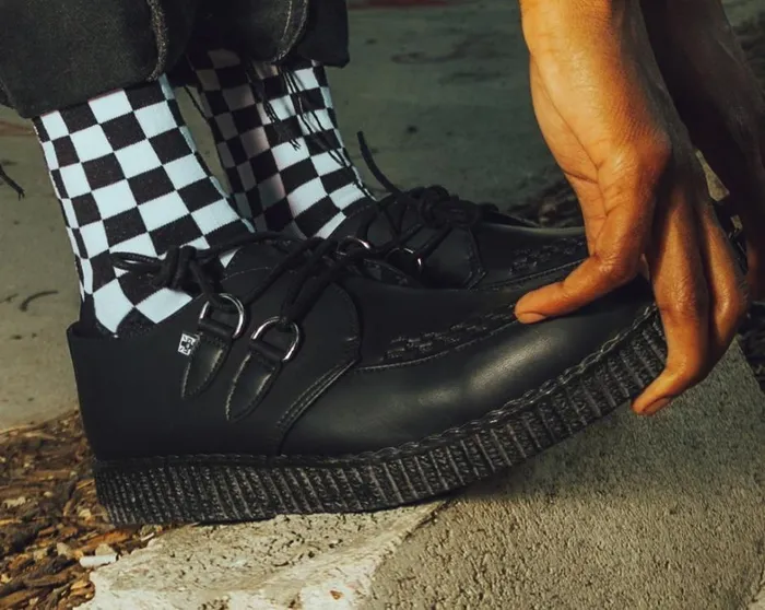 Black TUKskin Vegan Viva Low Sole Creepers Women TUK Shoes Vegan Black TUKskin Vegan Viva Low Sole Creepers Women TUK Shoes Vegan