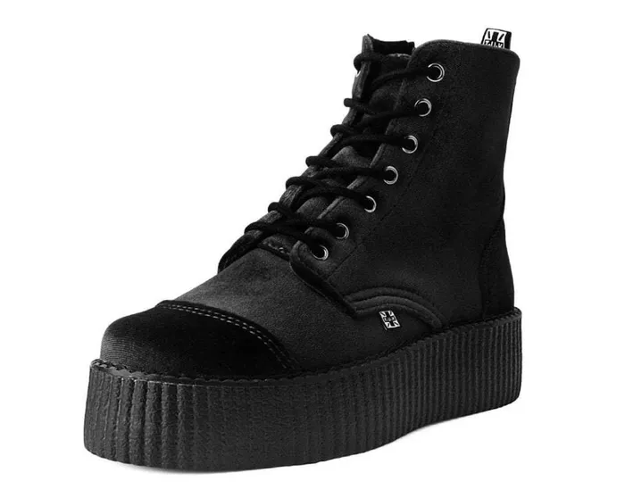 Black Velvet 7Eye Viva Mondo Boot Women TUK Shoes Boots