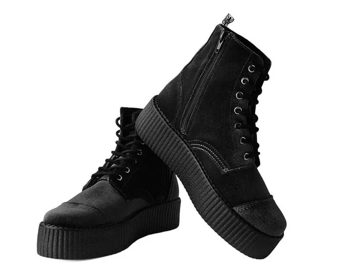 Black Velvet 7Eye Viva Mondo Boot Women TUK Shoes Boots Black Velvet 7Eye Viva Mondo Boot Women TUK Shoes Boots