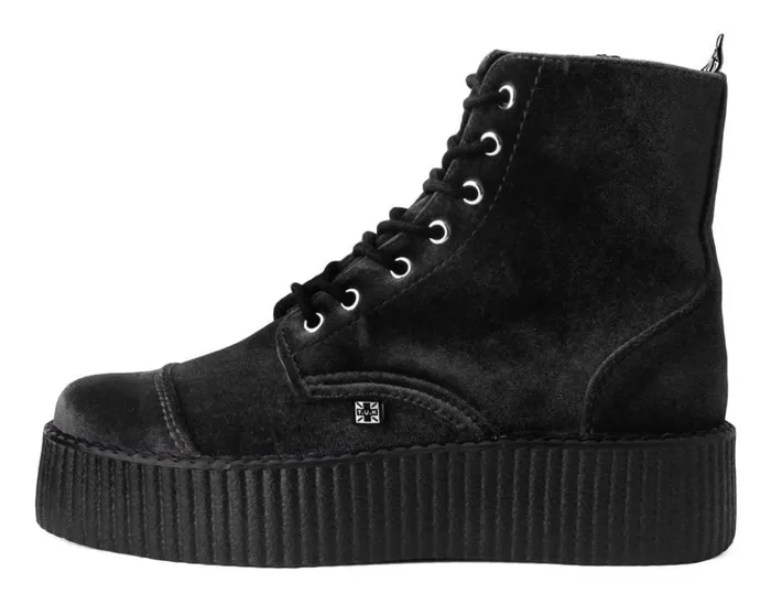 Black Velvet 7Eye Viva Mondo Boot Women TUK Shoes Boots Black Velvet 7Eye Viva Mondo Boot Women TUK Shoes Boots