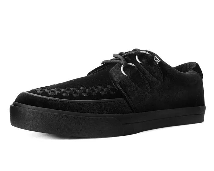 Black Velvet DRing Interlace Sneaker Men TUK Shoes Sneakers