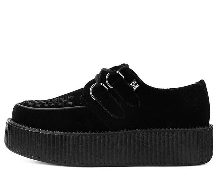 Black Velvet Vegan Viva Mondo Creepers Women TUK Shoes Vegan Black Velvet Vegan Viva Mondo Creepers Women TUK Shoes Vegan