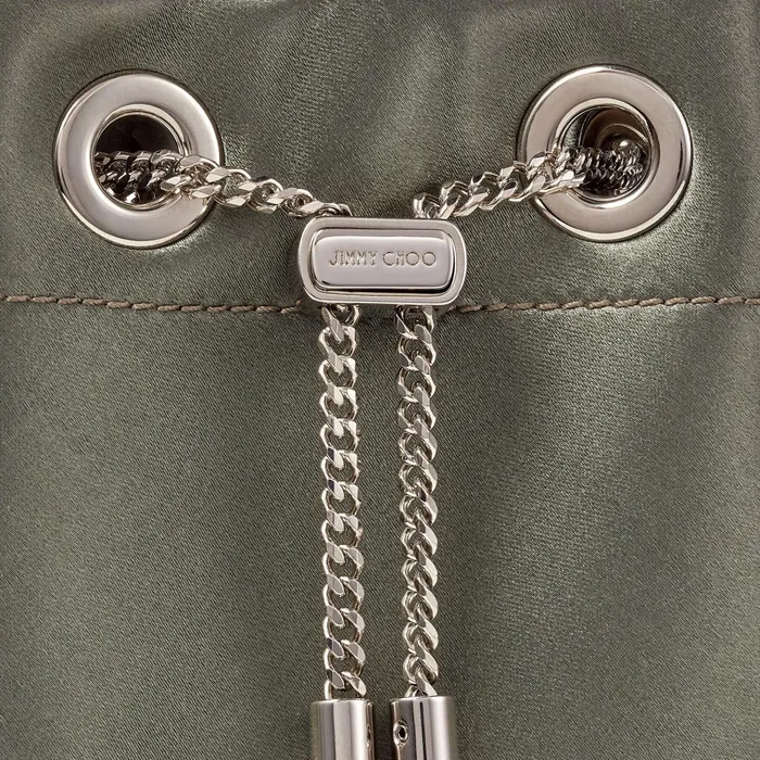 Bon Bon Cactus Satin Handbag With CrystalEmbellished Metal Handle Cactus Women JIMMY CHOO Evening Bags