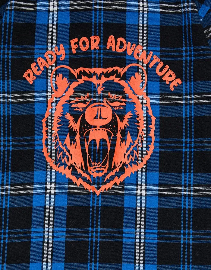 Boys Blue Check Flannel Long Sleeve Shirt Blue Threadbare Shirts Boys Blue Check Flannel Long Sleeve Shirt Blue Threadbare Shirts