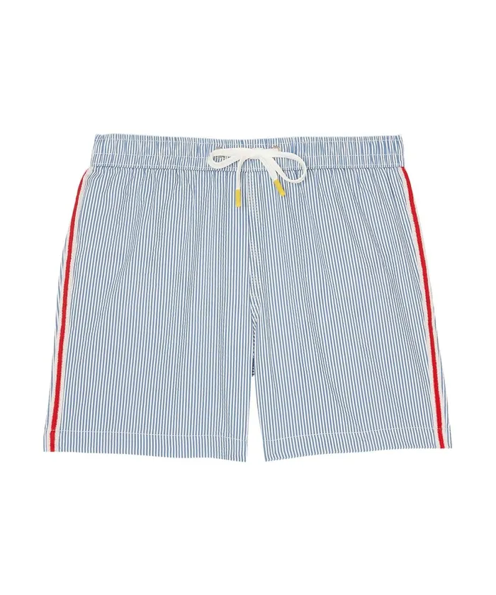 Boys Hartford Clothing Blue Seersucker Achille Kids Swim Shorts