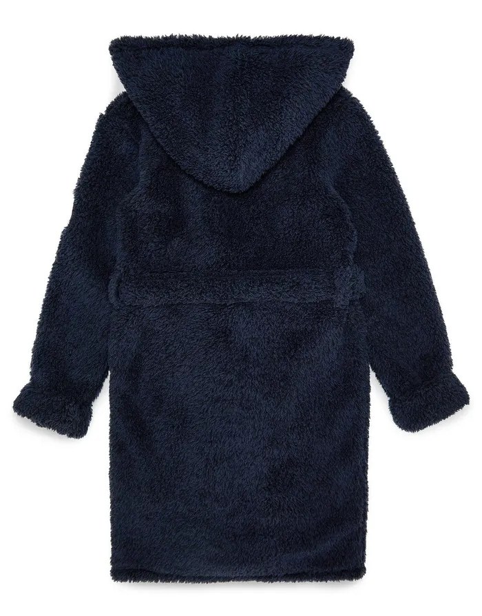 Boys Navy Dressing Gown Navy Threadbare Loungewear Boys Navy Dressing Gown Navy Threadbare Loungewear