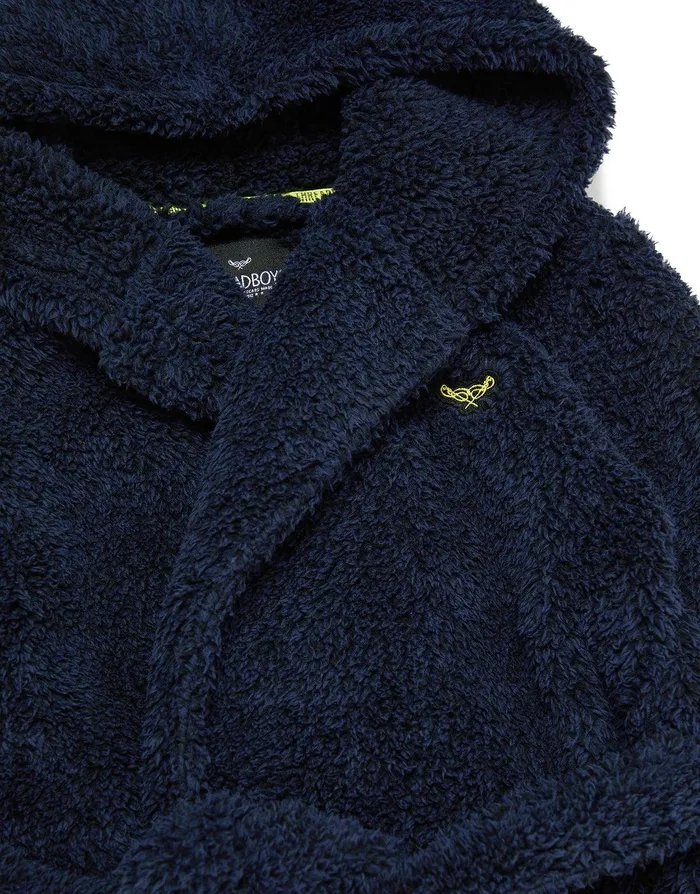 Boys Navy Dressing Gown Navy Threadbare Loungewear Boys Navy Dressing Gown Navy Threadbare Loungewear