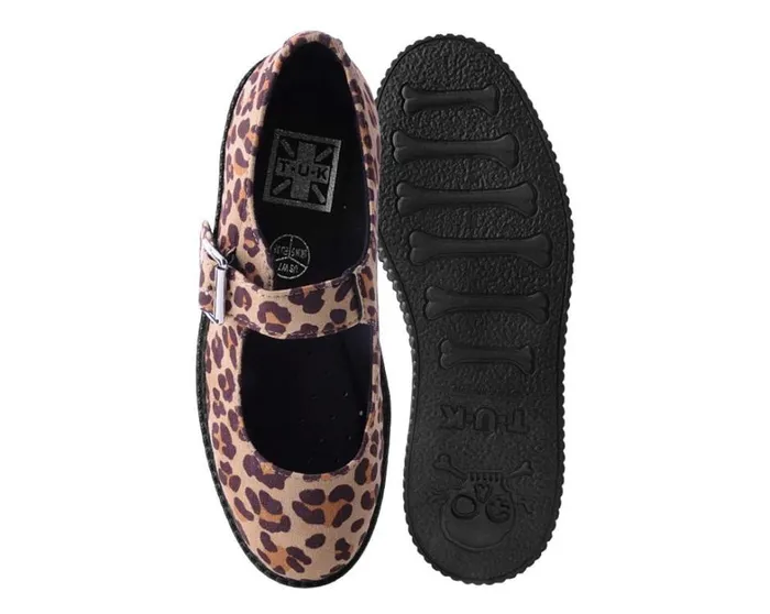 Brown Leopard Faux Suede Viva Low Mary Jane Women TUK Shoes Mary Janes Brown Leopard Faux Suede Viva Low Mary Jane Women TUK Shoes Mary Janes