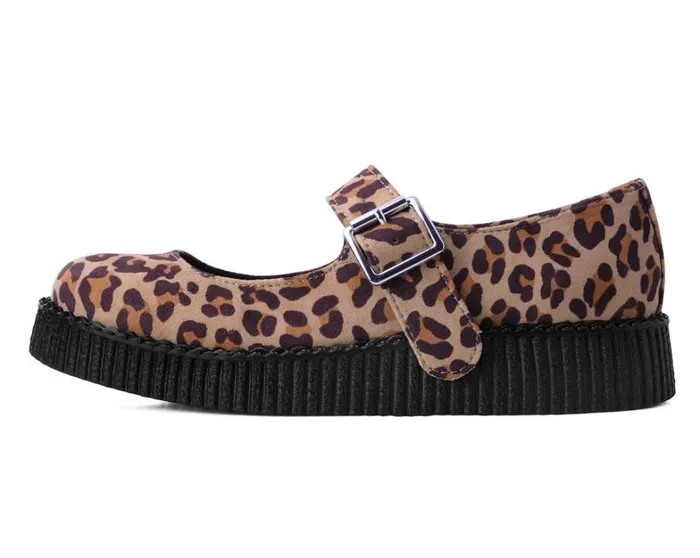 Brown Leopard Faux Suede Viva Low Mary Jane Women TUK Shoes Mary Janes Brown Leopard Faux Suede Viva Low Mary Jane Women TUK Shoes Mary Janes