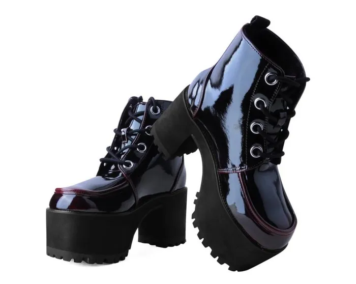 Burgundy Gradient Nosebleed Women TUK Shoes Boots Burgundy Gradient Nosebleed Women TUK Shoes Boots
