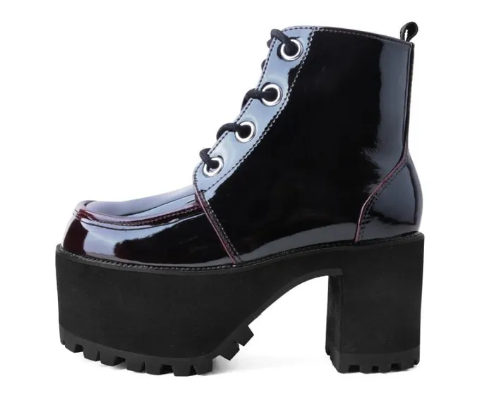 Burgundy Gradient Nosebleed Women TUK Shoes Boots Burgundy Gradient Nosebleed Women TUK Shoes Boots