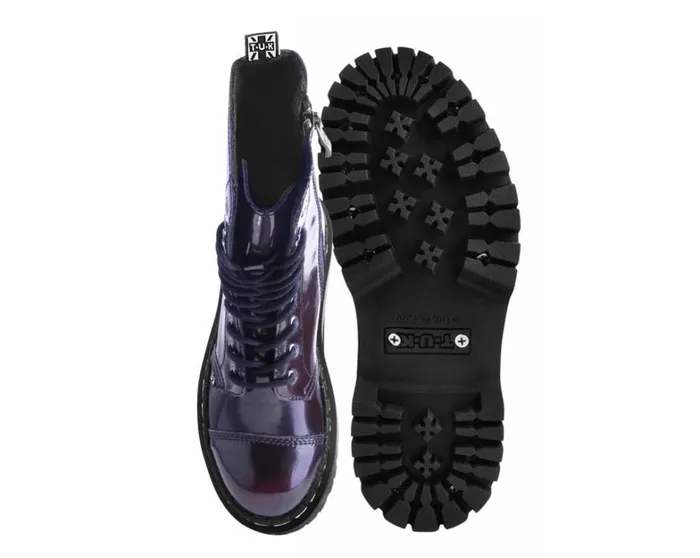 Burgundy RubOff 10Eye Double Decker Boot Men TUK Shoes Vegan Burgundy RubOff 10Eye Double Decker Boot Men TUK Shoes Vegan