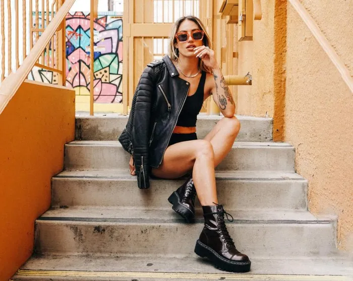 Burgundy RubOff 10Eye Double Decker Boot Women TUK Shoes Platforms Burgundy RubOff 10Eye Double Decker Boot Women TUK Shoes Platforms