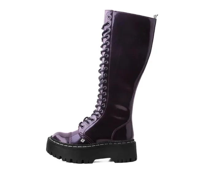 Burgundy RubOff KneeHigh Double Decker Boot Men TUK Shoes Boots Burgundy RubOff KneeHigh Double Decker Boot Men TUK Shoes Boots